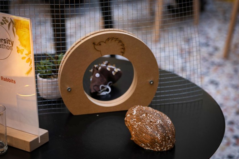 The final prototype of SmartHoles on display during the finals. The final prototype of SmartHoles on display during the finals.