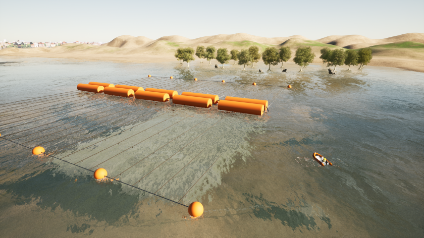 An impression of the ReShore living breakwater on the coast. Image: Team ReShore. An impression of the ReShore living breakwater on the coast. Image: Team ReShore.