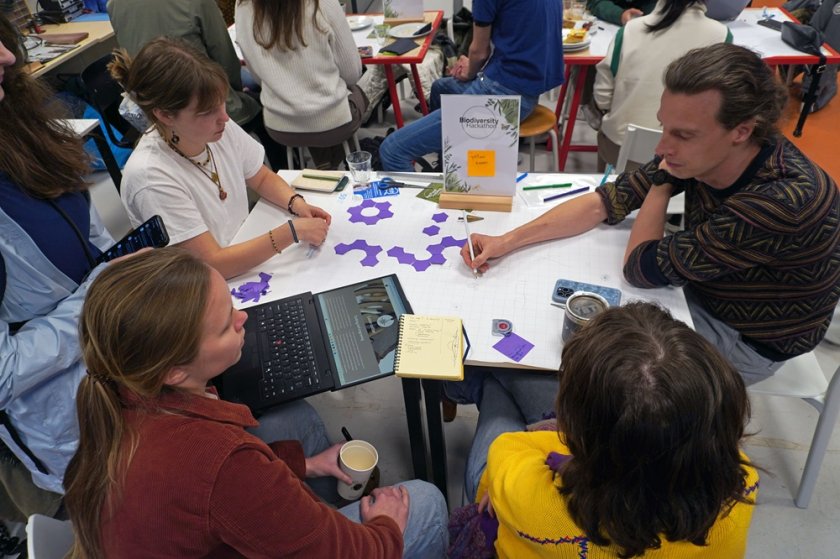 Team Bloombuoy in action at the FabLab, sketching out the first lines of their floating prototype. Team Bloombuoy in action at the FabLab, sketching out the first lines of their floating prototype.