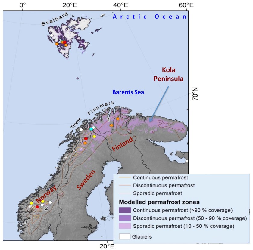 Fig. 2. Permafrost on the Kola Peninsula. Fig. 2. Permafrost on the Kola Peninsula.