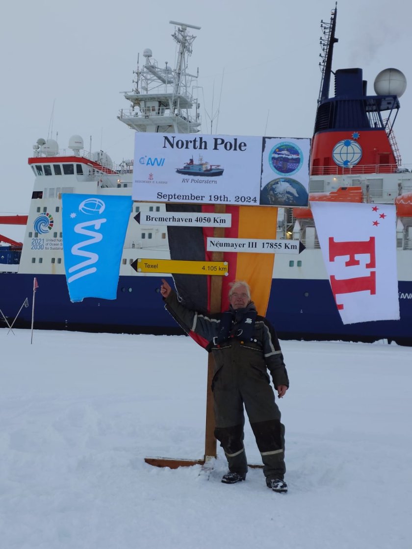 Michiel van Dorssen reached the geographic North Pole in the last expedition (© Martina Vortkamp). Michiel van Dorssen reached the geographic North Pole in the last expedition (© Martina Vortkamp).