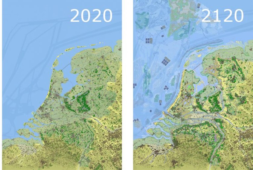 The map of the Netherlands in 2120 The map of the Netherlands in 2120